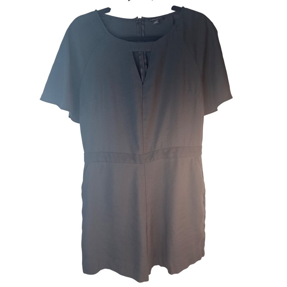 2/$30 Banana Republic  Black Size 10 Short Sleeve Romper Polyester Blend